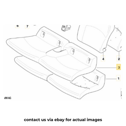 2011–2015 Mini Cooper Rear Seat Cushion Cover Vinyl Used OEM 52207277586