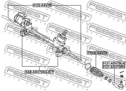FEBEST TOYOTA Steering Tie Rod End Right 0121-ASV70RH