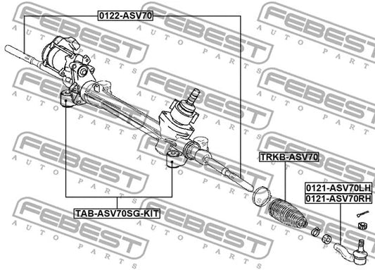 FEBEST TOYOTA Steering Tie Rod End Right 0121-ASV70RH