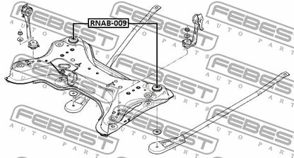 Nissan RenaultTrafic OpelVivaro Rear Subframe Bushing FEBEST RNAB-009 8200626965