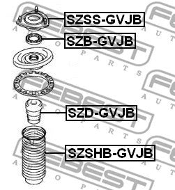 FEBEST 2006-2014 Suzuki Grand Vitara Front Shock Absorber Boot SZSHB-GVJB