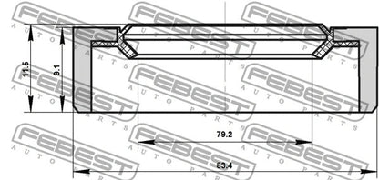 FEBEST 2011-2020 Toyota Hilux Oil Seal Front Hub 95CDY-81830912X