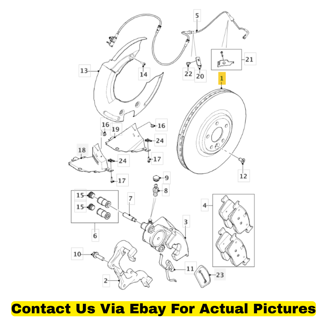 2018 Jaguar F‑Pace Brake Disc Kit Used OEM T4A2342