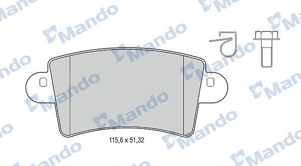 MANDO Disc Brake Pad Set MBF015027