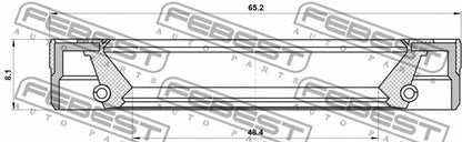 FEBEST VAG Shaft Seal Manual Transmission Main Shaft 95LEY-50650808C
