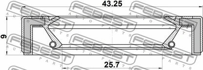 FEBEST 1986-2001 Honda CR-V Camshaft Oil Seal 27X43X9 95GAY-27430909L