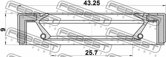FEBEST 1986-2001 Honda CR-V Camshaft Oil Seal 27X43X9 95GAY-27430909L