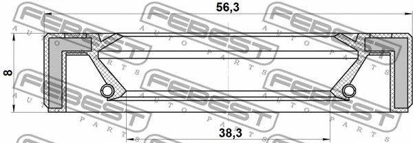 FEBEST 2001-2005 Nissan Almera Drive Shaft Oil Seal 40X56X8 95GAY-40560808X