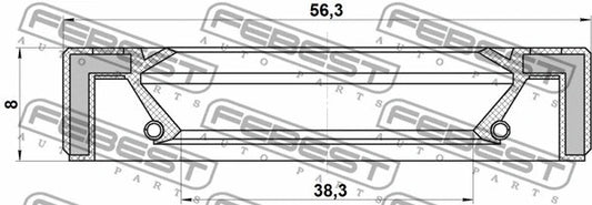 FEBEST 2001-2005 Nissan Almera Drive Shaft Oil Seal 40X56X8 95GAY-40560808X