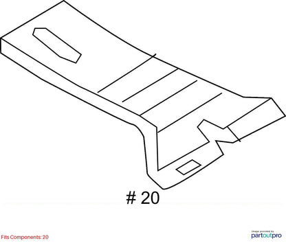 2012-2018 Audi A6 Dashboard Air Guide Channel Used OEM 4G0819801A