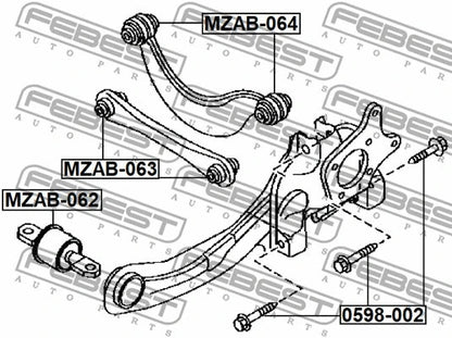 FEBEST 2004-2011 Mazda 3 Fastening Bolts Control Arm 0598-002