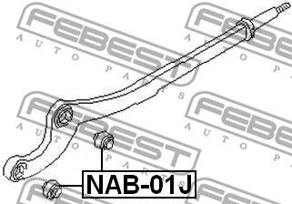 Nissan Patrol Y60 Y61 Front Control Arm Bushing FEBEST NAB-01J 54560-01J00