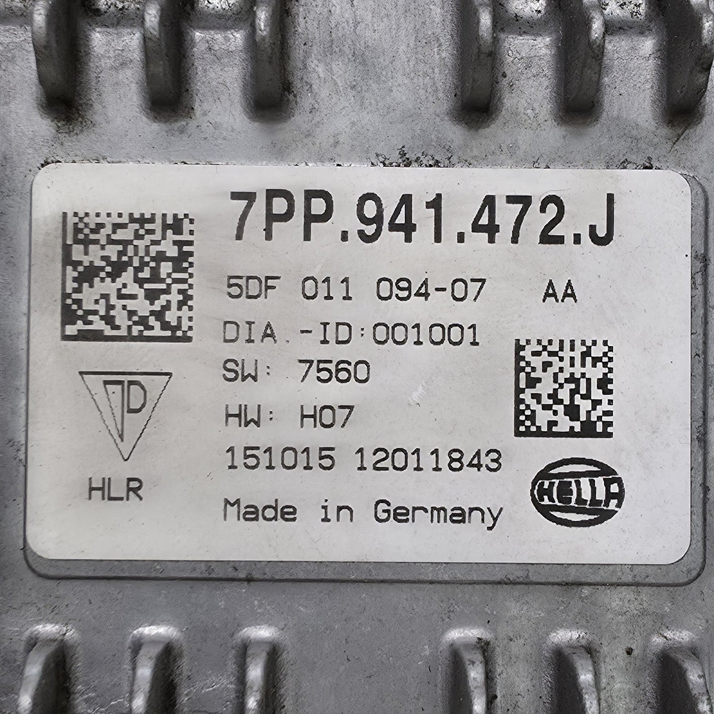 2020 Audi TTS LED Headlight Power Module 7PP941472J