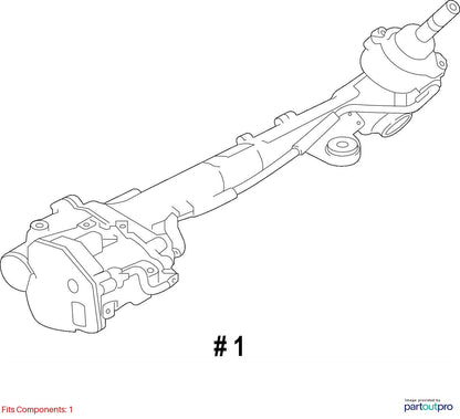 2018 Jaguar F‑Pace Steering Rack & Pinion Used OEM T4A13857