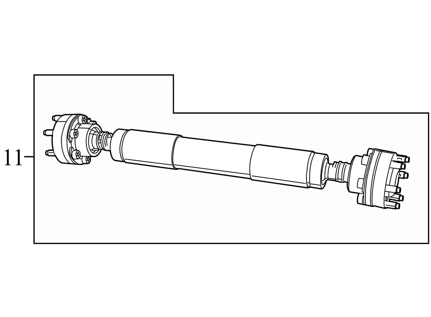 2015 Jeep Grand Cherokee Drive Shaft Used OEM 52123467AE