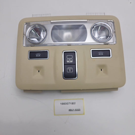 2014-2019 Jaguar XJ Rear Dome Light Lamp w/ Sunroof Switch 166007180