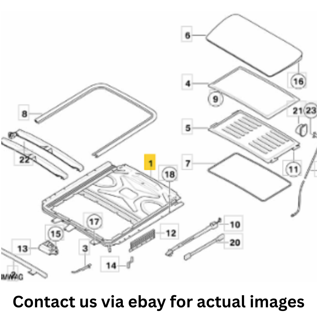 2012 BMW X6 Sliding Roof Frame Used OEM 54107189245