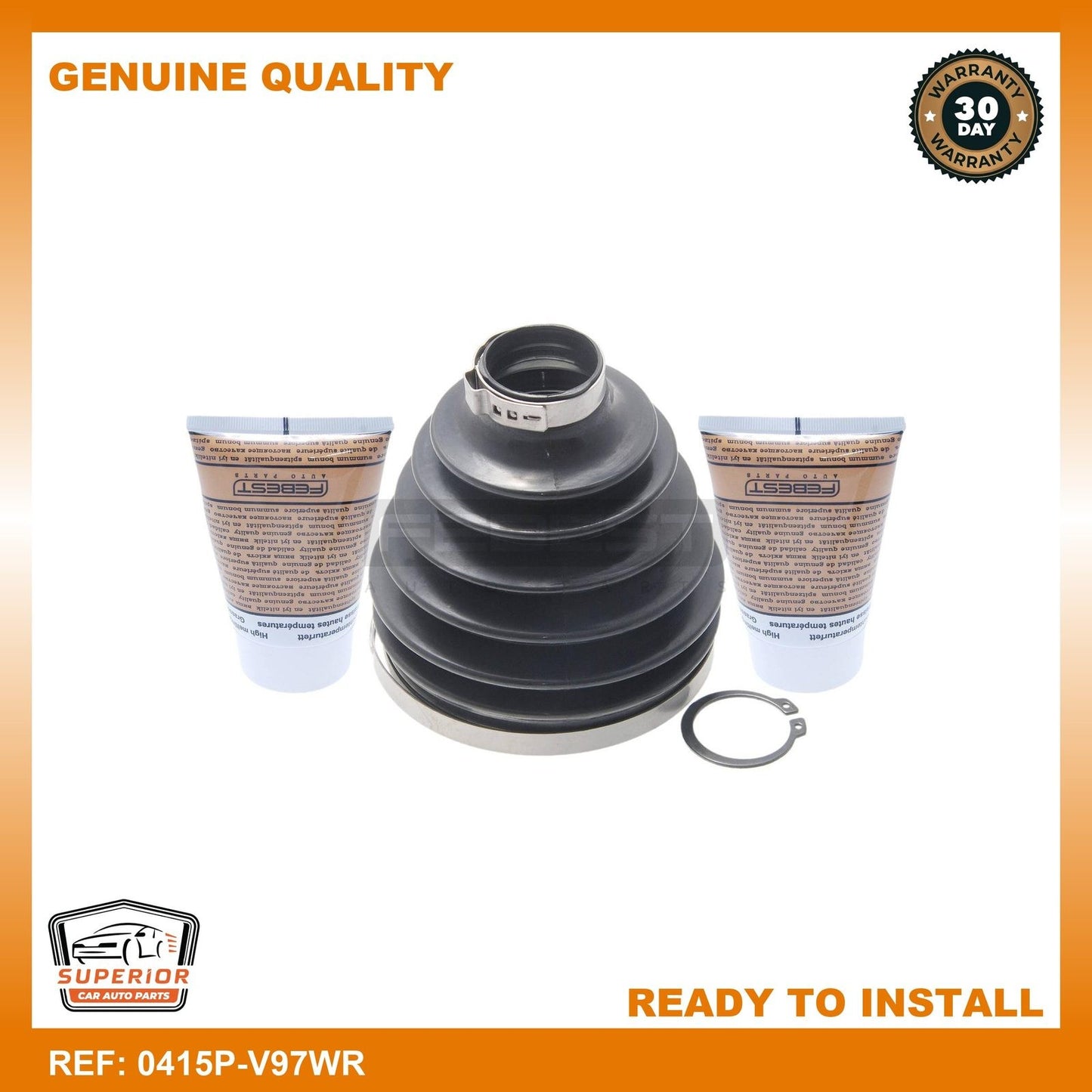 FEBEST 2006-2019 Mitsubishi Montero Boot Inner CV Joint Kit 0415P-V97WR
