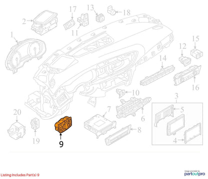 2012–2018 Audi A6 / A7 Headlight Control Switch Used OEM 4G0941531E