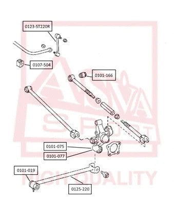 Febest TOYOTA 48780-05020 Rear Trailing Rod 0125-220