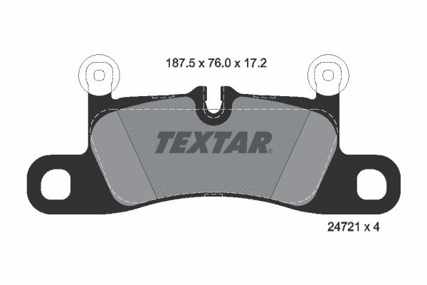 TEXTAR 2011-2018 Volkswagen Touareg Rear Disc Brake Pad Set 2472101