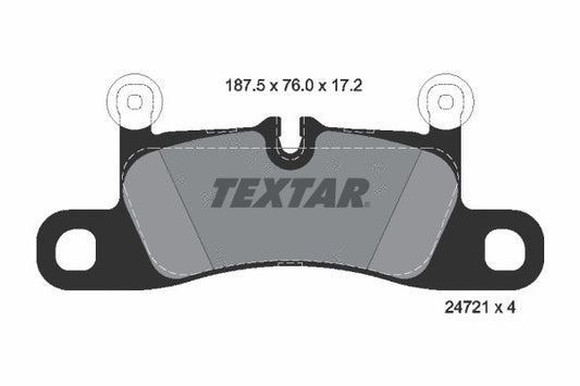 TEXTAR 2011-2018 Volkswagen Touareg Rear Disc Brake Pad Set 2472101