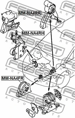 FEBEST 2007-2009 Mitsubishi Grandis Rear Engine Mount MM-NA4RR