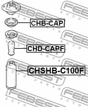 FEBEST 2006-2010 Saturn Vue Front Shock Absorber Bearing CHB-CAP