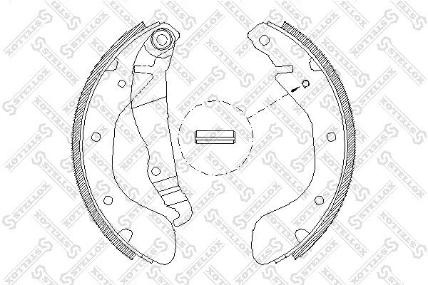 STELLOX OPEL Brake shoe set - 09196291