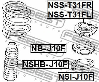 FEBEST 2009-2016 Renault Koleos Front Shock Absorber Boot NSHB-J10F