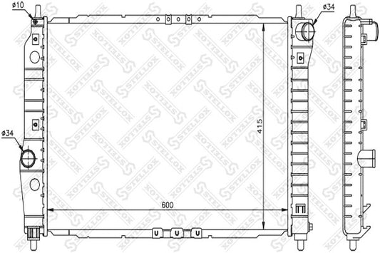 STELLOX 2004-2008 Chevrolet Aveo Radiator 96443477