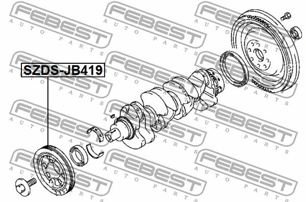 FEBEST 1995-2014 Suzuki SX4 Crankshaft Pulley SZDS-JB419