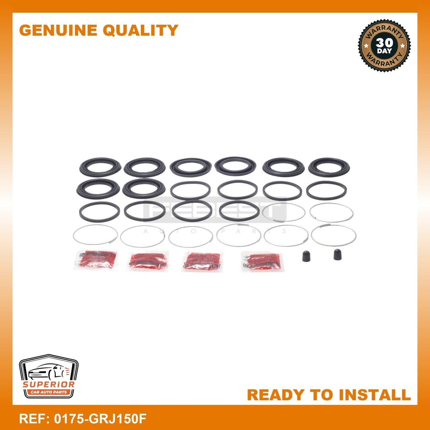 Febest 2017-2022 Toyota 4Runner Brake Caliper Repair Kit 0175-GRJ150F
