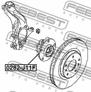 FEBEST 2007-2009 Mercedes-Benz C280 Front Wheel Hub 0282-J11F