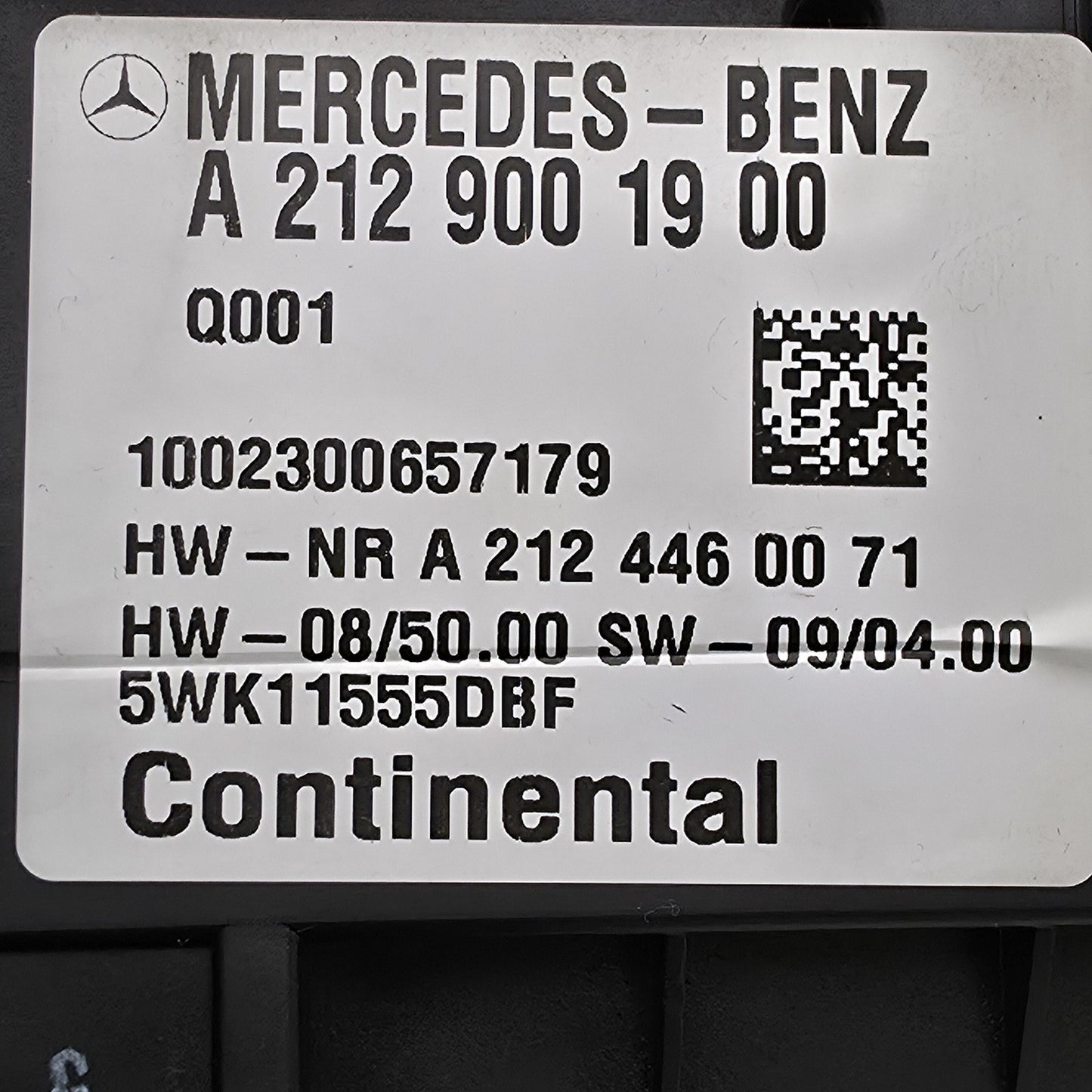2014 Mercedes-Benz C250 Fuel Pump Control Unit A2129001900