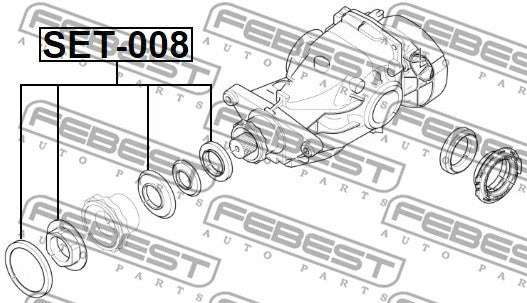 FEBEST BMW Pinion Oil Seal Rear Differential Kit SET-008