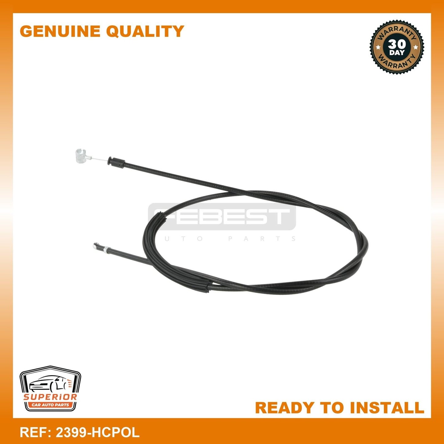 FEBEST 2013-2020 Volkswagen Polo Bonnet Cable 2399-HCPOL