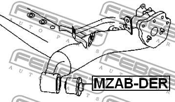 FEBEST 2011-2014 Mazda 2 Rear Crossmember Bushing MZAB-DER