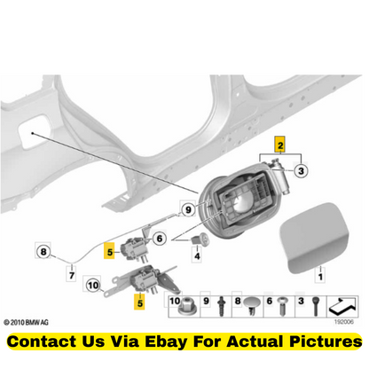 2012 BMW X6 Fuel Door & Actuator Assembly Used OEM