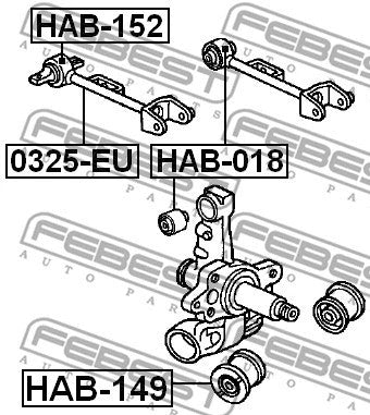 FEBEST 2001-2002 Honda Civic Rear Knuckle Bushing HAB-149