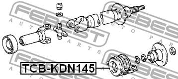 FEBEST 1999-2006 Toyota Tacoma Drive Shaft Center Bearing Support TCB-KDN145