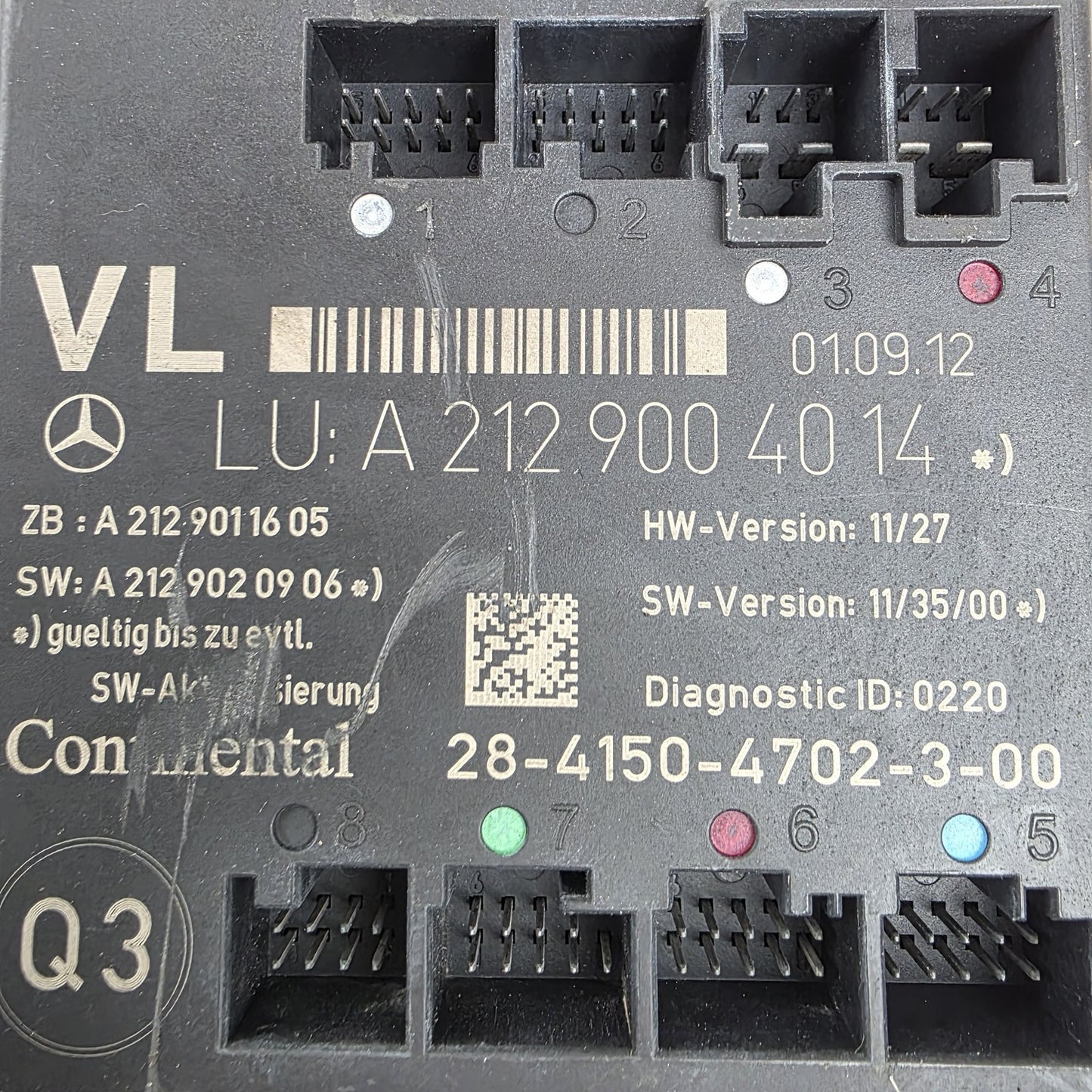 2009-2013 Mercedes-Benz E-Class W212 Door Control Unit Front Left A2129004014