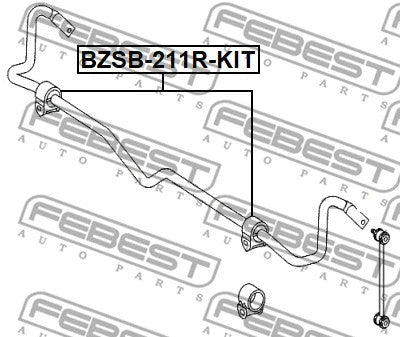 FEBEST Mercedes-Benz Rear Stabilizer Bar Bush Kit BZSB-211R-KIT
