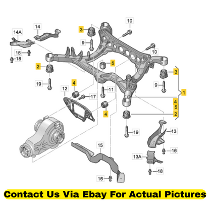2013 Audi Q5 Rear Suspension Subframe Crossmember Used OEM 8R0505235N