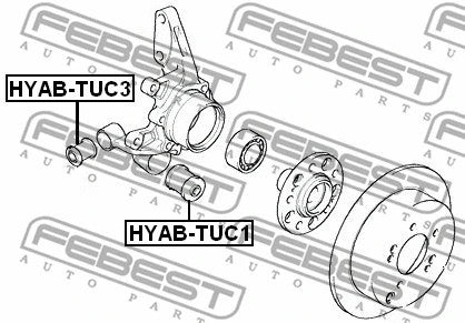 FEBEST 2001-2008 Hyundai Tiburon Rear Knuckle Bushing HYAB-TUC3