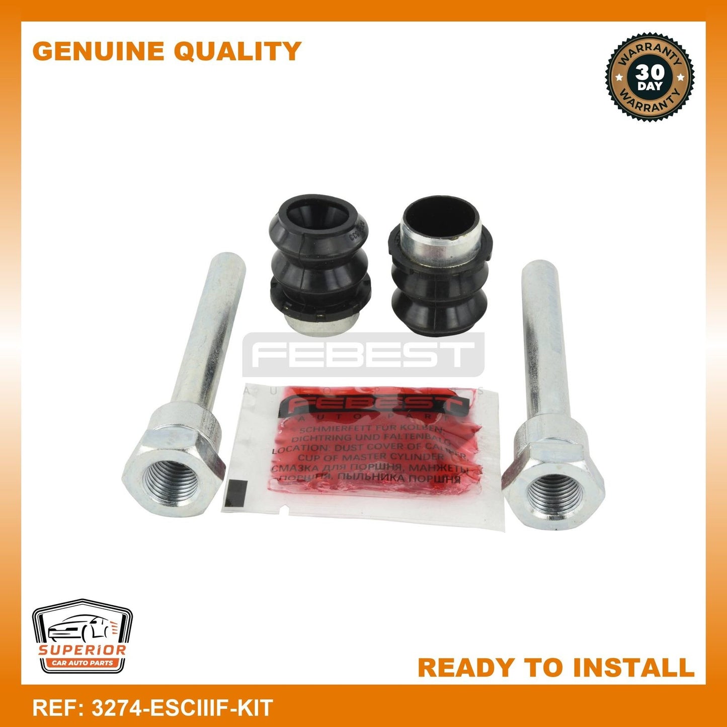 FEBEST 06-09 Chevrolet Tahoe Front Caliper Slide Pin Kit 3274-ESCIIIF-KIT