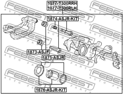 FEBEST General Motors Brake Caliper Assembly 1077-T300RLH