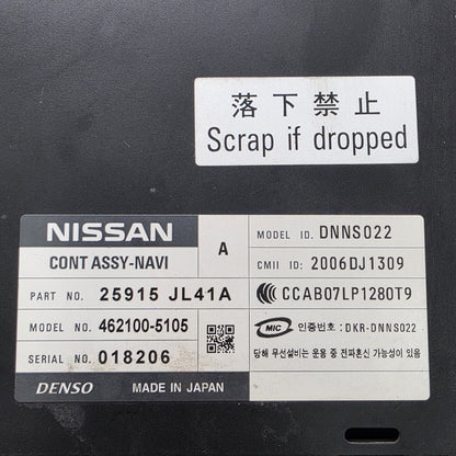 2008-2011 Nissan Murano Control Assembly Navigation 25915JL41A