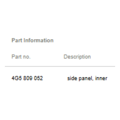2012–2015 Audi A6 Inner Right Quarter Panel Used OEM 4G5809052
