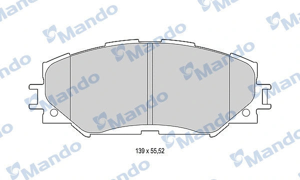 MANDO 2007-2010 Toyota Corolla Brake Pad Set, Disc Brake MBF015222